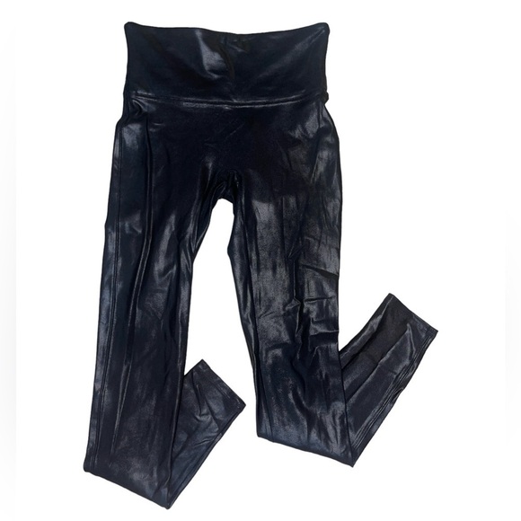 Spanx faux leather full length leggings women’s size medium - Picture 1 of 4